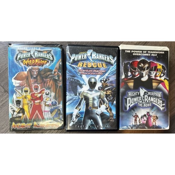 Mighty‎ Morphin Power Rangers VHS Tapes Clamshells Lot of 3 Childrens Movies 90s - Picture 1 of 9